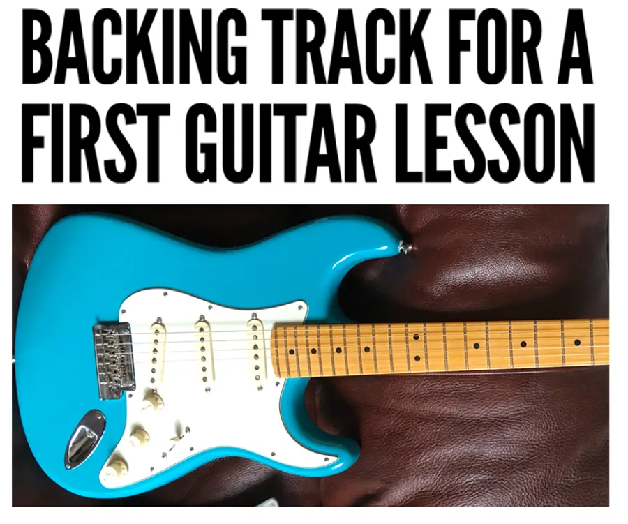 first guitar lesson backing track for teachers