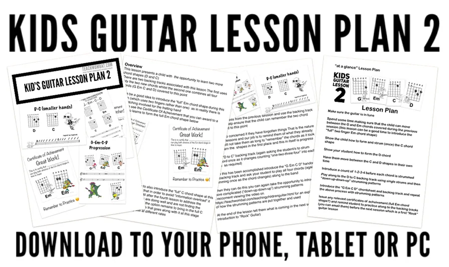  Guitar lessons with resources for kids