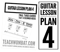 a beginners guitar lesson plan in action