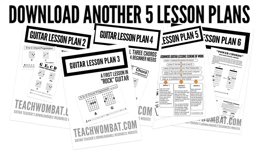 how to teach guitar using lesson plans